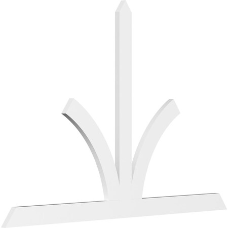 Ekena Millwork Richland Architectural Grade PVC Gable Bracket, 108"W x 72"H x 2"D x 6"F, 16/12 Pitch GBP108X72X0206RIC00